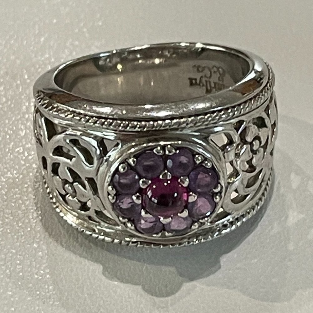 Marilyn & Co. Sterling Silver Filigree Ring - Picture 3 of 8